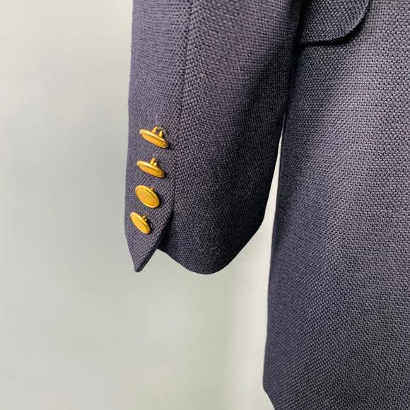 AQUASCUTUM Size 42 Navy Wool Single Breasted Sport Coat - Picture 4 of 8